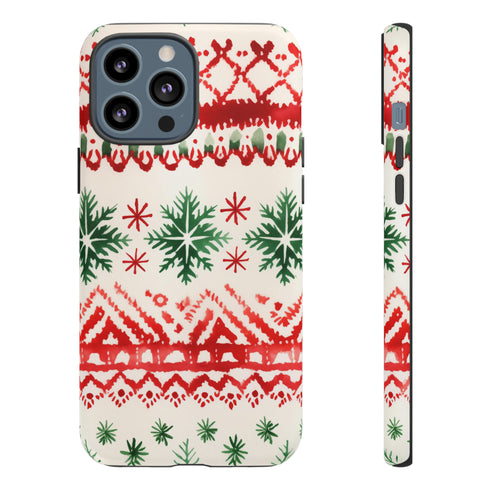 Watercolor Study of Christmas Patterns - Impact Resistant Phone Case iPhone 13 Pro Max Matte